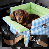 Sac de transport pliable pour animaux de compagnie, motif écossais, pour chats et petits chiens, avec sangle d'épaule réglable