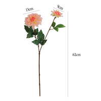 Fleur artificielle Dahlia en tissu de soie de qualité supérieure, toucher hydratant, pour décoration intérieure, centre de table de mariage, fausse fleur, commande en gros