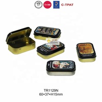 Boîte en métal rectangulaire portable de qualité supérieure JH pour bonbons à la menthe, chewing-gum et tabac, avec impression offset pour téléphone portable