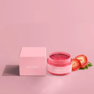 OEM Private Label Lip Care Exfoliating Repair Moisturizing Organic Jojoba Sugar Lip Scrub With Logo