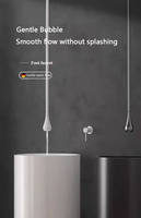 Mitigeur de lavabo de salle de bain encastré au plafond, design goutte d'eau, en laiton avec cartouche céramique, luxe léger
