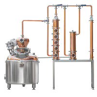 Équipement de brassage de whisky tout-en-un, unité de distillation de vodka, rhum, brandy, baijiu, brasserie entièrement automatique, fermentateur artisanal