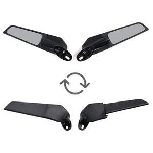 Rétroviseurs de moto réglables et rotatifs pour l'avant supérieur, compatibles avec Honda, Kawasaki, Suzuki, Yamaha, Win - Product Image 1