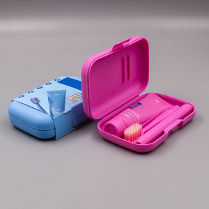 Travel <b>Toothbrush</b> And Toothpaste Set Portable Folding Brush <b>Case</b> For Adults 80.2g Manual Oral Care Kit - Product Image 1