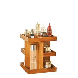 Organizador de Maquillaje de Madera de 3 Niveles para Escritorio, Almacenamiento de Cosméticos y Cuidado de la Piel - Product Image 4