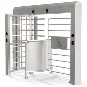 Tourniquet pleine hauteur accessible avec voie d'accès pour fauteuils roulants et système anti-écrêtlement pour les entrées sécurisées des communautés résidentielles et des stades - Product Image 1
