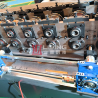 Machine de profilage de canaux en C réglable en continu OEM, moteur 3,7 kW, certifiée CE, pour profilés de climatisation, montants de cloisons sèches et ossatures LGS