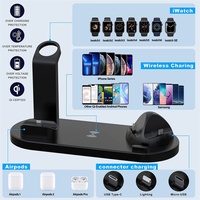 Station de charge sans fil 3 en 1 pour IWatch Pro avec entrée 5V/2A et protection OTP