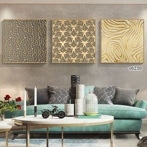 Décoration murale en gros Impression sur toile haute définition Images géométriques dorées Art contemporain Tableaux de nature morte - Product Image 4