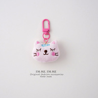 Porte-clés OEM en forme d'animal (chat, ours en peluche), pendentif pour sac à dos et couple, porte-clés de voiture
