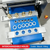 Machine automatique commerciale pour la fabrication de biscuits fourrés aux amandes et à la pêche, machine de formage automatique de biscuits et de cookies
