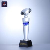 Trophées en cristal transparent de haute qualité, faits à la main, gravure personnalisable pour le Nouvel An