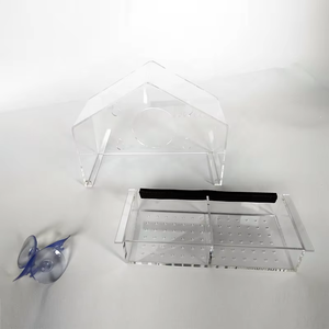 Portable Non-Slip Suction Cup Breathable Transparent Acrylic Window Bird Feeder Bird <strong>Cage</strong> Pet <strong>Cat</strong> <strong>Cage</strong> - Product Image 5