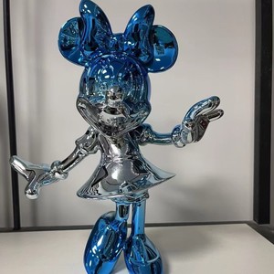 Ornement créatif en peluche de luxe léger Mickey Minnie Mouse Décoration en résine à la mode pour chambre d'enfant Salon Magasin accueilli - Product Image 4