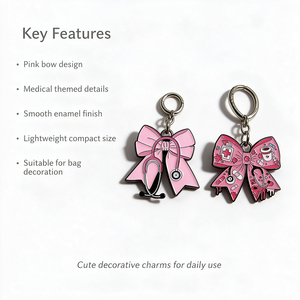 Broche Médicale Rose en Émail avec Stéthoscope et Motif Infirmière pour Décoration de Sac, Broches de Mode pour Femmes - Product Image 4
