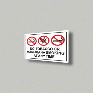 禁煙環境を指揮するたばこやマリファナの喫煙サインはありません - Product Image 2