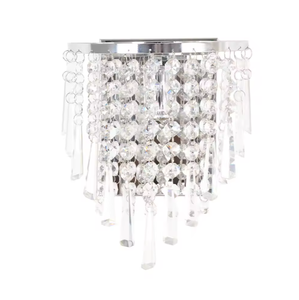 Applique da Parete in Acciaio Inox Stile Art Deco con Cristalli, Lampada <span class=keywords><strong>LED</strong></span> di Lusso Nordica per Soggiorno - Product Image 6