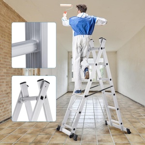 Échelles et échafaudages Deliladder, échelle d'échafaudage pliable en aluminium pratique, échafaudage avec roues - Product Image 3