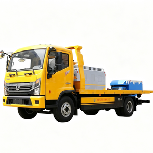 รถบรรทุกพ่วงกู้ภัยแบบพื้นเรียบ รุ่นใหม่ DF 4X2 6 เมตร เครื่องยนต์ดีเซล เกียร์ธรรมดา พร้อมกำลังลาก 3 ตัน รถบรรทุกติดตั้งราวกันตกแบบพื้นเรียบ - Product Image 1