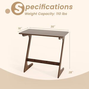 <span class=keywords><strong>Giantex</strong></span> Ensemble de 2 tables TV en bambou en forme de Z, meubles modernes pour salon, pour petits espaces, table basse de chambre - Product Image 3