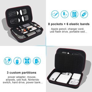 Organisateur de câbles rigides universel, petit étui pour accessoires électroniques, pour chargeurs, câbles, adaptateur MacBook, <span class=keywords><strong>Magic</strong></span> <span class=keywords><strong>Mouse</strong></span>, <span class=keywords><strong>Apple</strong></span> PencilUSB - Product Image 2