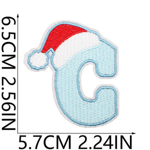Commercio all'ingrosso di Natale da te lettere e fiocco di neve toppe piccolo cappello ricamato ferro-on per le donne uomo abbigliamento per bambini tessuto <span class=keywords><strong>PVC</strong></span> materiale - Product Image 3