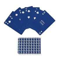 Jeu de cartes de luxe personnalisé avec boîte cadeau à couvercle miroir bleu, double jeu de cartes de poker