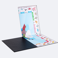 Tablero de Juego de Cartón Plegable en Cuatro Partes, Mapa Plegable, Tablero de Ajedrez Triple, Cartón Blanco, Tablero de Juego en Blanco