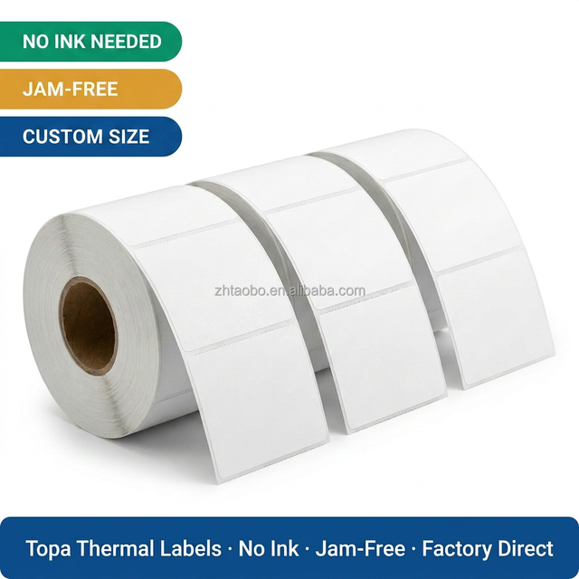 Wholesale High Quality Blank White Direct Thermal Label Stickers for Industrial Use Business Shopping Shipping Packaging