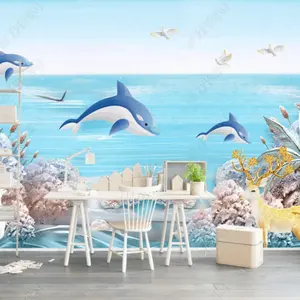 사용자 정의 바다 숲 스타일 벽화 벽지 3D 벽화에 대한 침실 거실 TV 배경