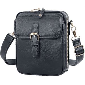 Women Vintage PU Leather Square Crossbody Bag Retro Buckle Shoulder Purse Adjustable <b>Strap</b> Multi Color Portable Daily Phone Bag - Product Image 2