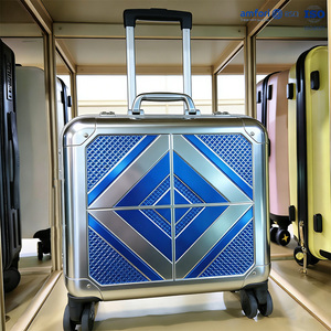 Valigia Rigida in Alluminio da 18 Pollici con Ruote Girevoli, Mini Trolley in Metallo - Product Image 1