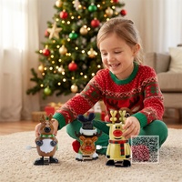 Opwindbare Kerst rendier speelgoed voor kinderen, schoolprijzen, bonbonvullers, kousvullers, grappige opwindbare wandelende rendier speelgoedjes