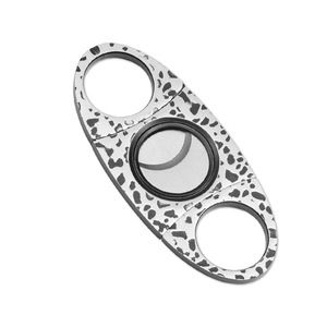 Stainless Steel Double Blade Cigar Cutter Round Shape Manual Operation Bulk Specification Yangjiang Origin - Product Image 1