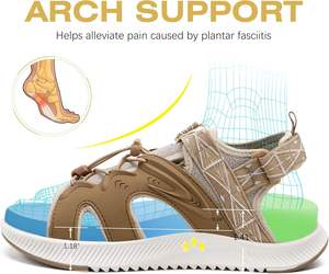 Sandales <span class=keywords><strong>de</strong></span> marche pour femmes Sport athlétique randonnée sandales soutien <span class=keywords><strong>de</strong></span> la voûte plantaire orthèse <span class=keywords><strong>semelle</strong></span> extérieure pour fasciite plantaire - Product Image 2