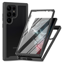 Étui de protection intégral 360° avec cadre avant et protection d'écran en PET pour Samsung Galaxy S25 Ultra/PLUS/S25, robuste et antichoc
