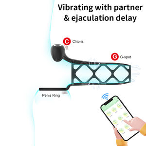 Anillo Vibrador para Pene con 9 Modos de Vibración, Funda para Pene, Retrasa la Eyaculación, Vibrador para Adultos - Product Image 2