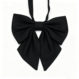 Nœud papillon pré-noué ajustable de couleur unie style JK « Hane » pour uniforme scolaire japonais, accessoire pour chemise d'écolière - Product Image 3