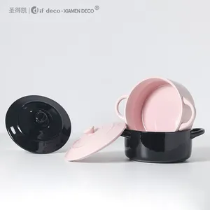 Pentola di argilla conservazione del calore utensili da cucina zuppa sicura per microonde pentola in ceramica casseruola pentole - Product Image 1