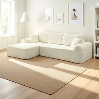 Canapé modulaire sectionnel confortable Cloud Couch en forme de L pour salon et appartement, blanc