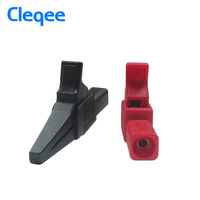 Cleqee-2 P2003 Pinces crocodiles de sécurité 5 couleurs 32A 1000V en plastique, adaptées aux fiches banane gainées de 4 mm