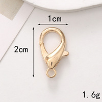 Bijoux Yilian – Fermoir mousqueton ouvert en alliage de zinc électroplaqué style coréen avec anneau à ressort et plaque en forme de cœur pour porte-clés
