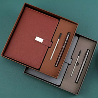 Ensemble cadeau d'entreprise de qualité supérieure, carnet en cuir PU A5 avec stylo, carnet de bureau personnalisé, cahiers 200 pages