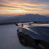 Aileron arrière en fibre de carbone BTC Perfect Installation pour Chevrolet Corvette C8 au style Z06