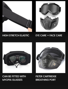 Gafas <span class=keywords><strong>de</strong></span> Motocross desmontables, máscara, lentes polarizados, PC, antiniebla, gafas <span class=keywords><strong>de</strong></span> ciclismo, gafas para UTV, carreras <span class=keywords><strong>de</strong></span> motos todoterreno - Product Image 4