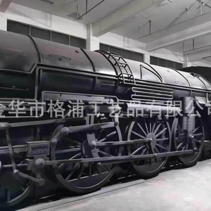 Custom Metal Steam <b>Train</b> Model <b>Outdoor</b> City Park Decoration Landscape Art Sculpture - Product Image 3