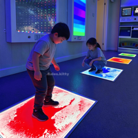 Dalles sensorielles liquides LED à changement de couleur, activées par la pression, pour la thérapie de l'autisme