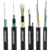 Kabel Serat Optik Udara UKCC ADSS 48 Core G652D Single Mode 200m Span Aramid Yarn IEC ITU-T