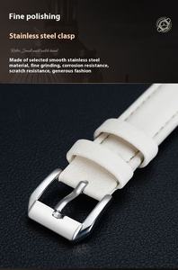 Bracelets de montre en cuir de luxe pour Apple Watch S11 10 46mm Ultra 49mm SE 44mm, bracelet souple avec boucle en acier inoxydable - Product Image 5