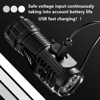 Mini lampe torche super lumineuse rechargeable USB Type-C, étanche IP55, corps en ABS, lampe de travail portable pour le camping et une utilisation tactique